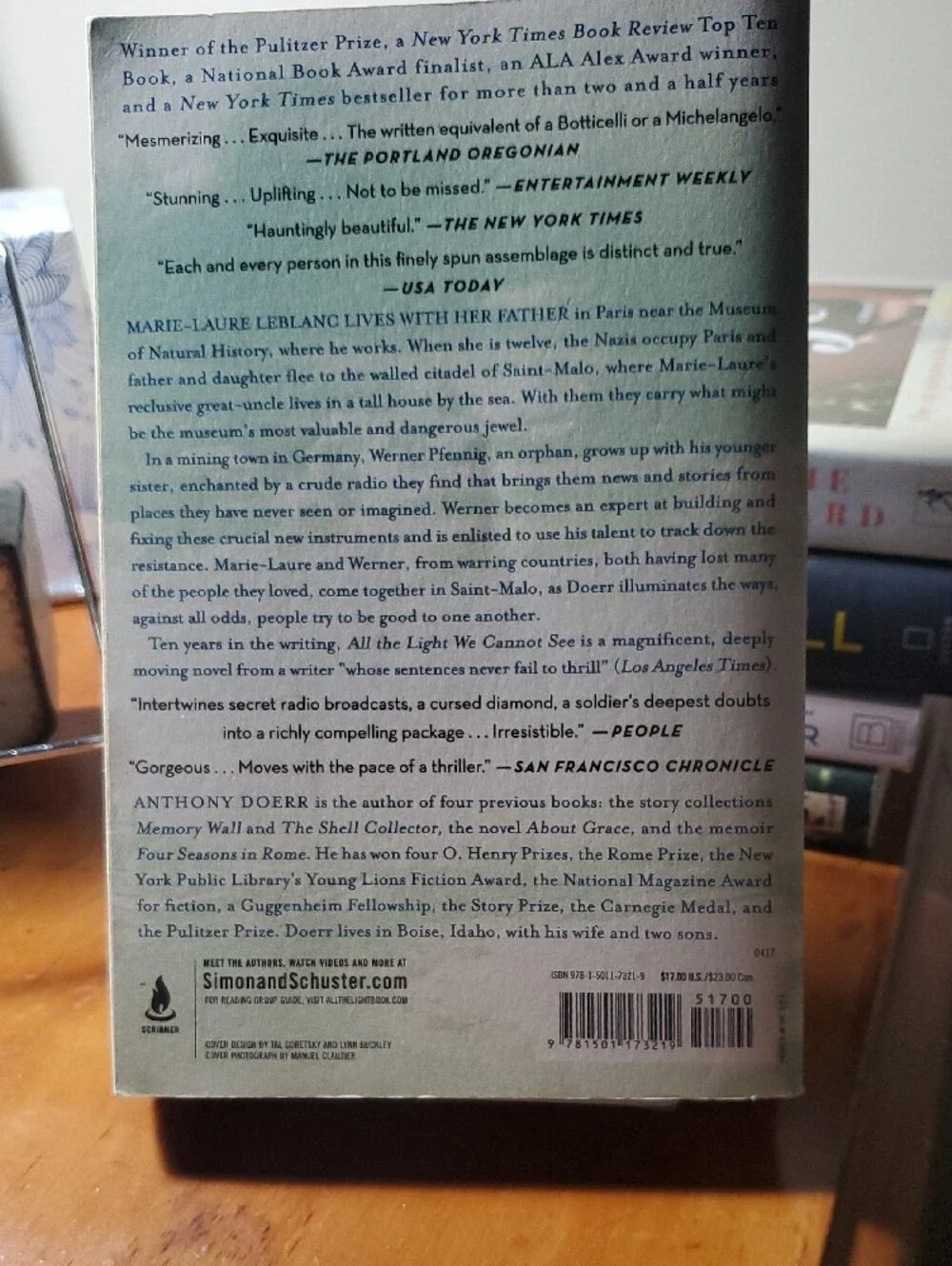 All the Light We Cannot See - Blue Paperback Novel by